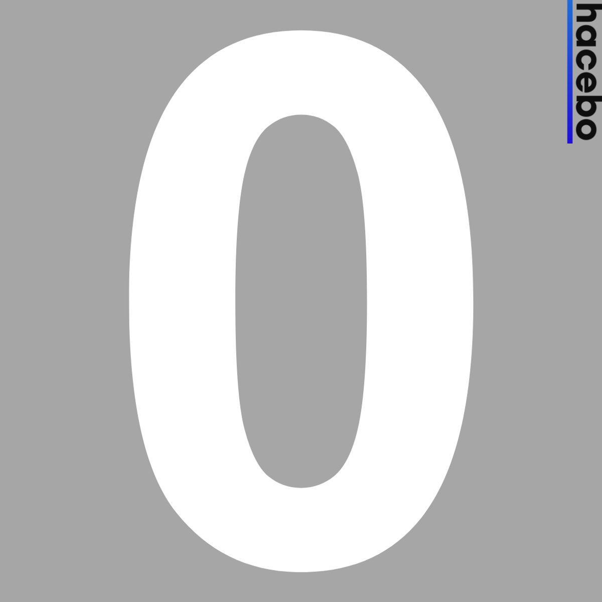 Cijfer Sticker - Wit - 5CM - Container sticker - 3 Stuks - 0