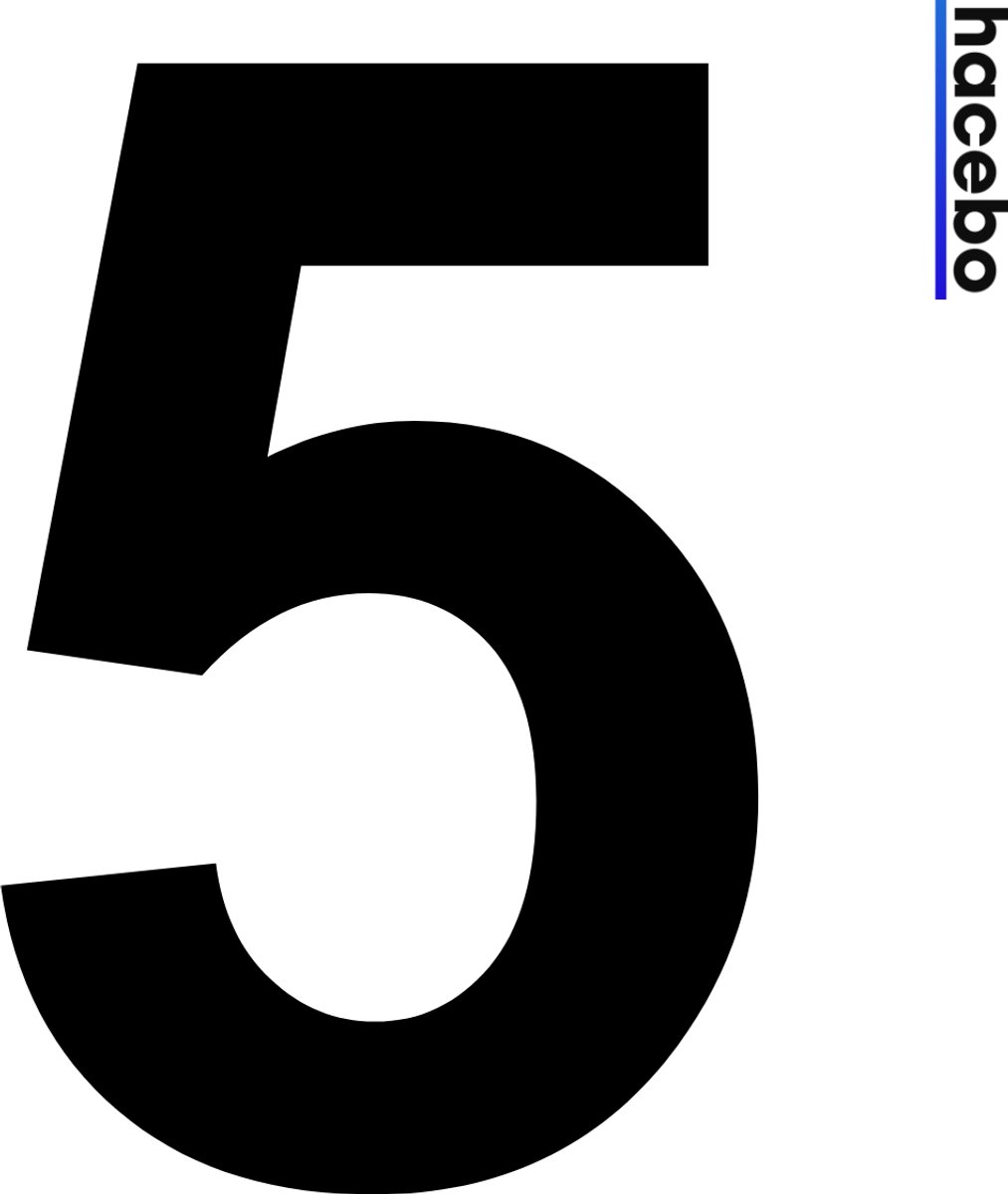 Cijfer Sticker - Zwart - 10CM - Container sticker - 3 Stuks - 5