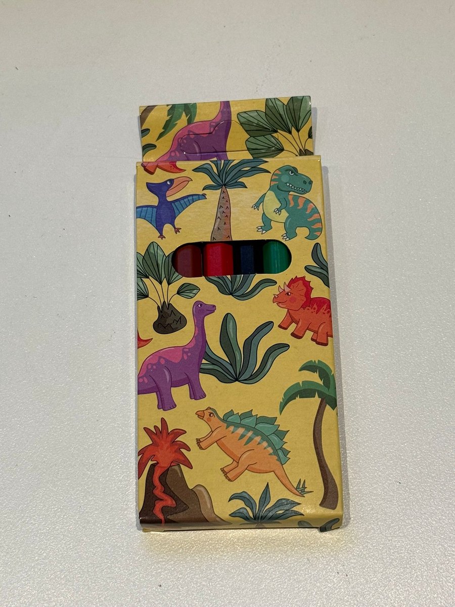 Dino Kleurpotloden - Sinterklaas decoratie - Kleurpotloden kinderen - schoencadeautjes sinterklaas -sinterklaas cadeautjes - Set van 6 potloodjes