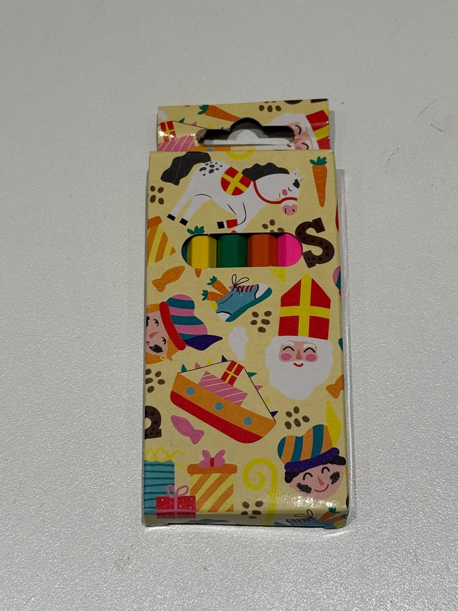 Sinterklaas Kleurpotloden - Sinterklaas decoratie - Kleurpotloden kinderen - schoencadeautjes sinterklaas - sinterklaas cadeautjes - Set van 6 potloodjes