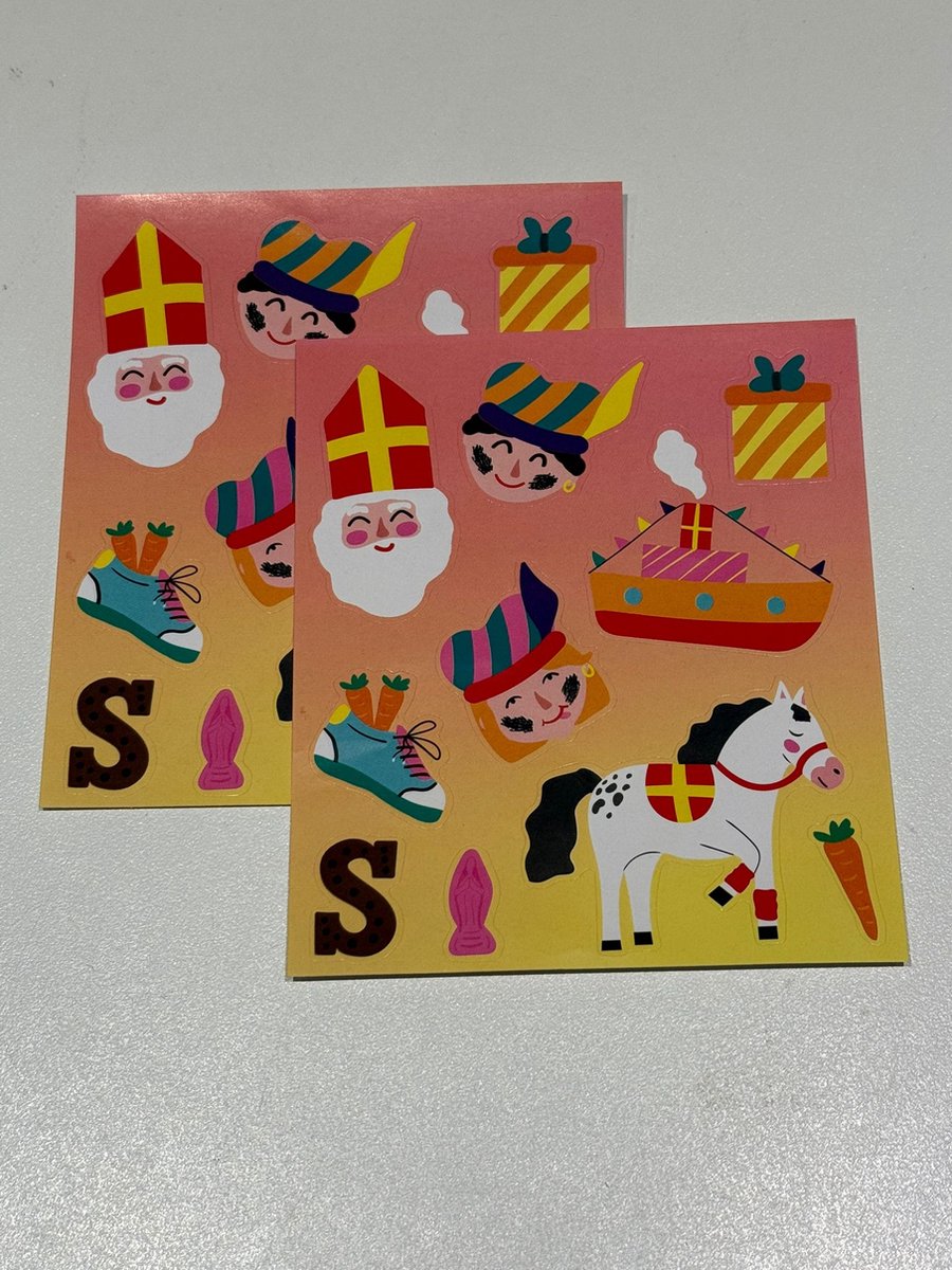 Sinterklaas Stickers - Sinterklaas decoratie - sinterklaas cadeautjes - 2 Stuks