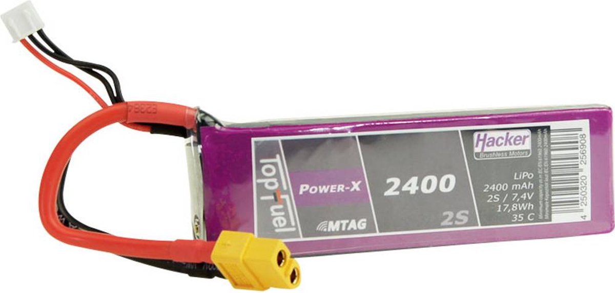 Hacker LiPo accupack 7.4 V 2400 mAh Aantal cellen: 2