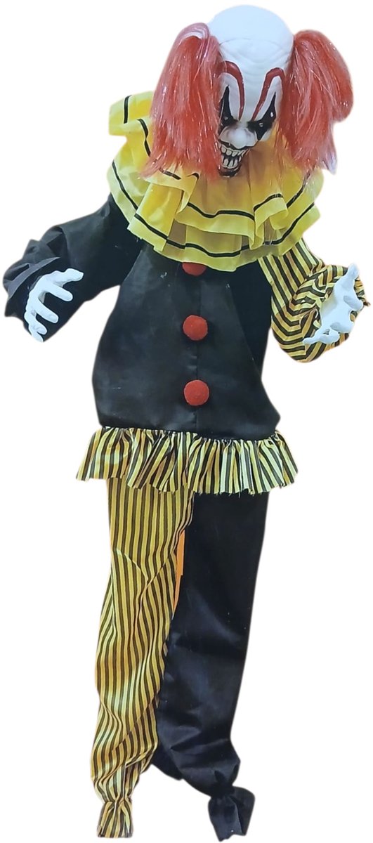 Helloween Killer Clown levensgroot beweging licht en geluid