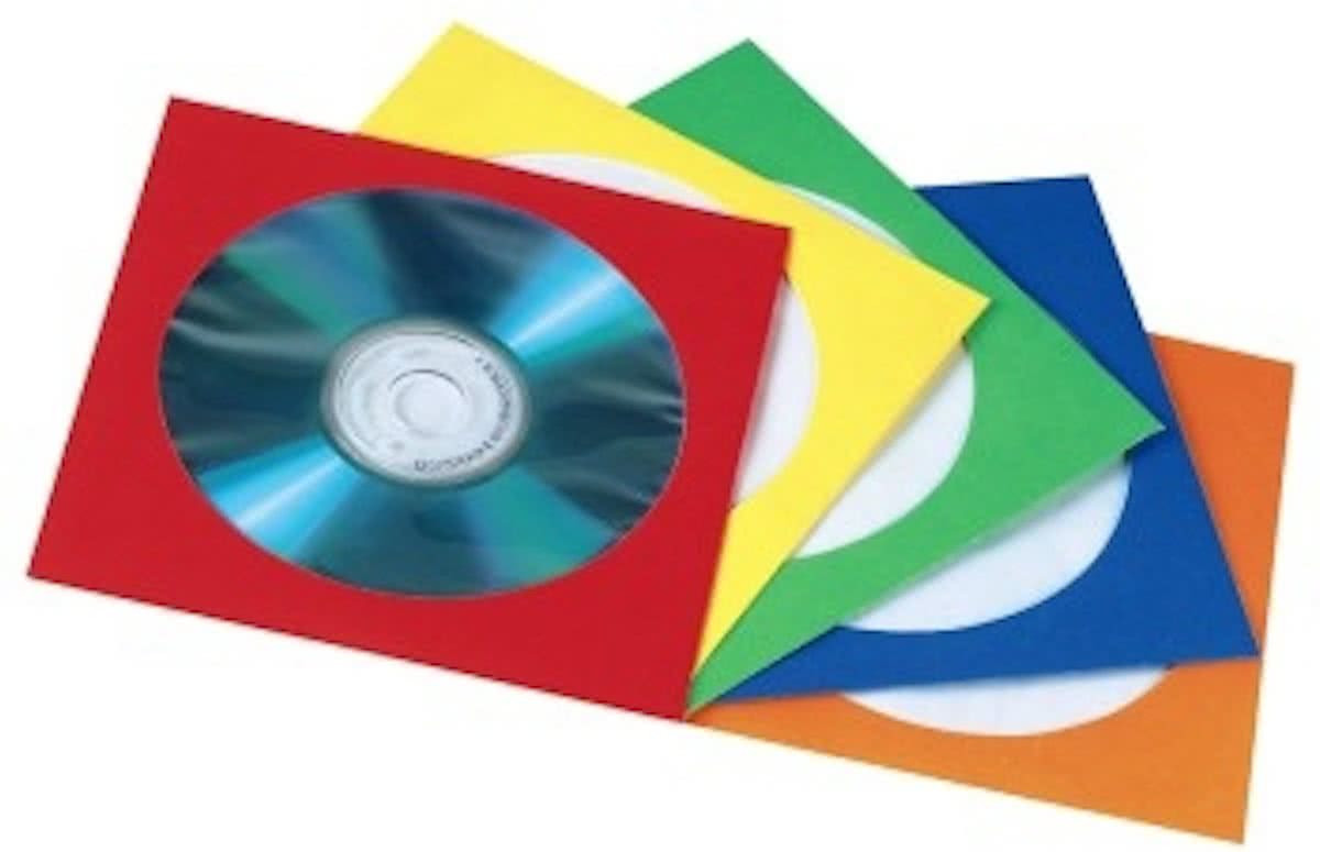 1x100 Hama CD Papierhoezen kleurrijk assortiment 78369