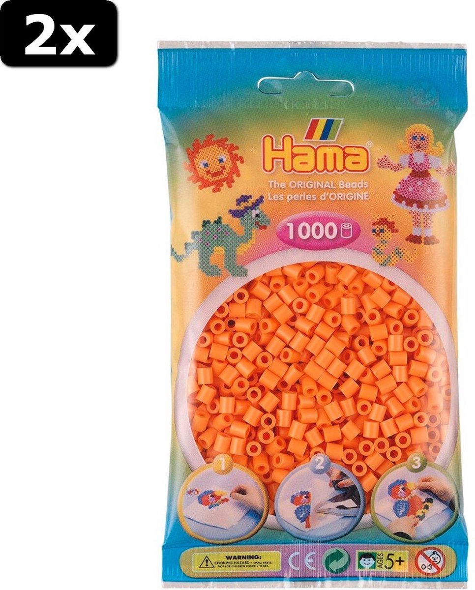 2x Hama Strijkkralen 1000 Stuks Abrikoos