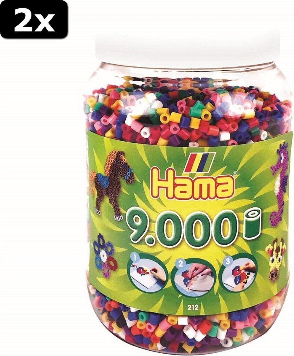 2x Hama Strijkkralen in Pot 9000 Stuks