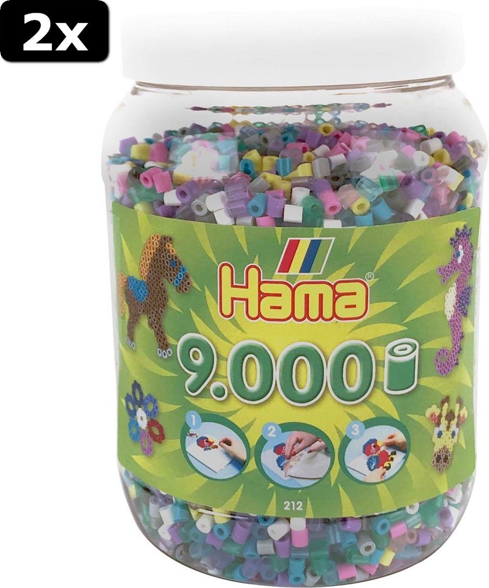 2x Hama Strijkkralen in Pot 9000 Stuks