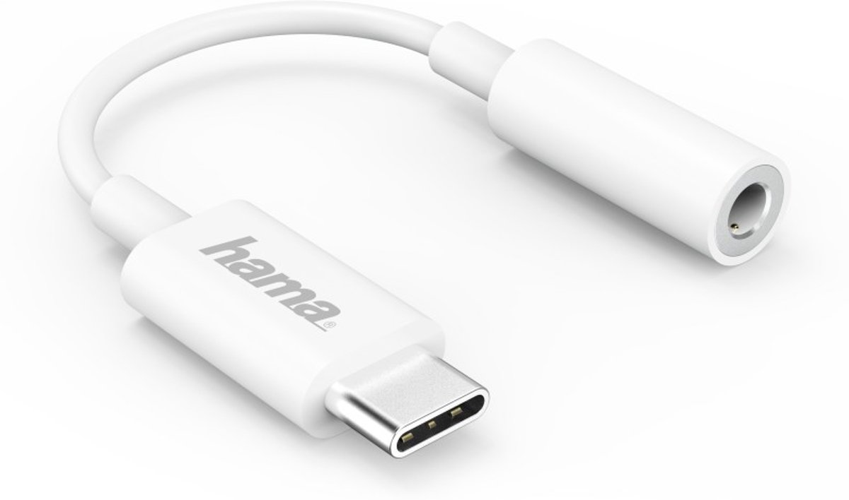 Hama 00183307 kabeladapter/verloopstukje USB-C 3,5 mm Wit