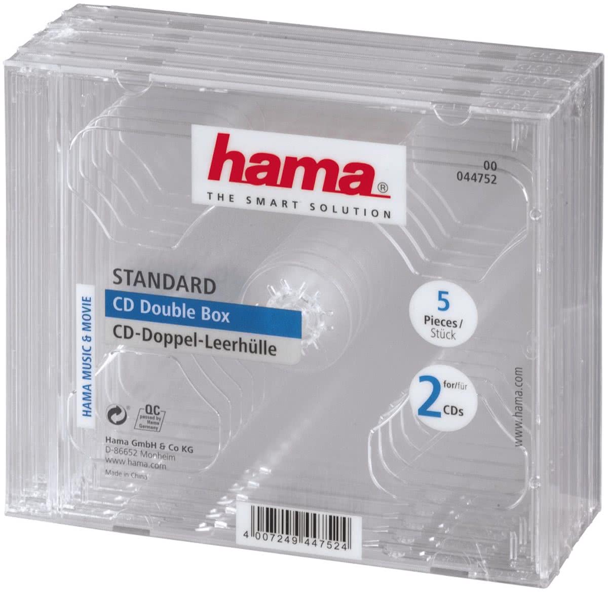 Hama 044752 Cd Dubbel-Box - 5 stuks