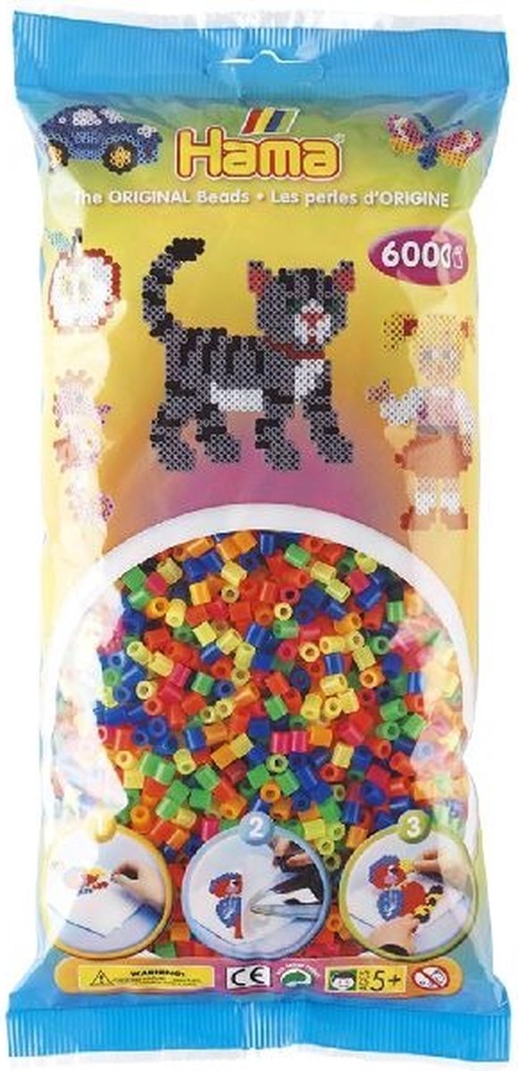 Hama 20551 Strijkkralen Neon 6000 Stuks