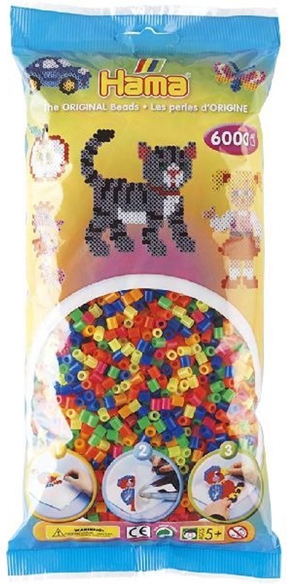 Hama 20551 Strijkkralen Neon 6000 Stuks