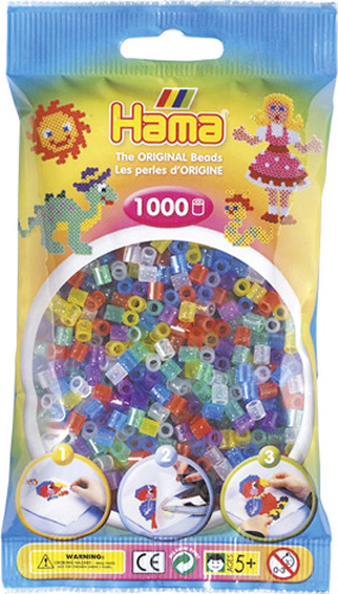 Hama 2670054 Strijkkralen 1000 Stuks Glitter