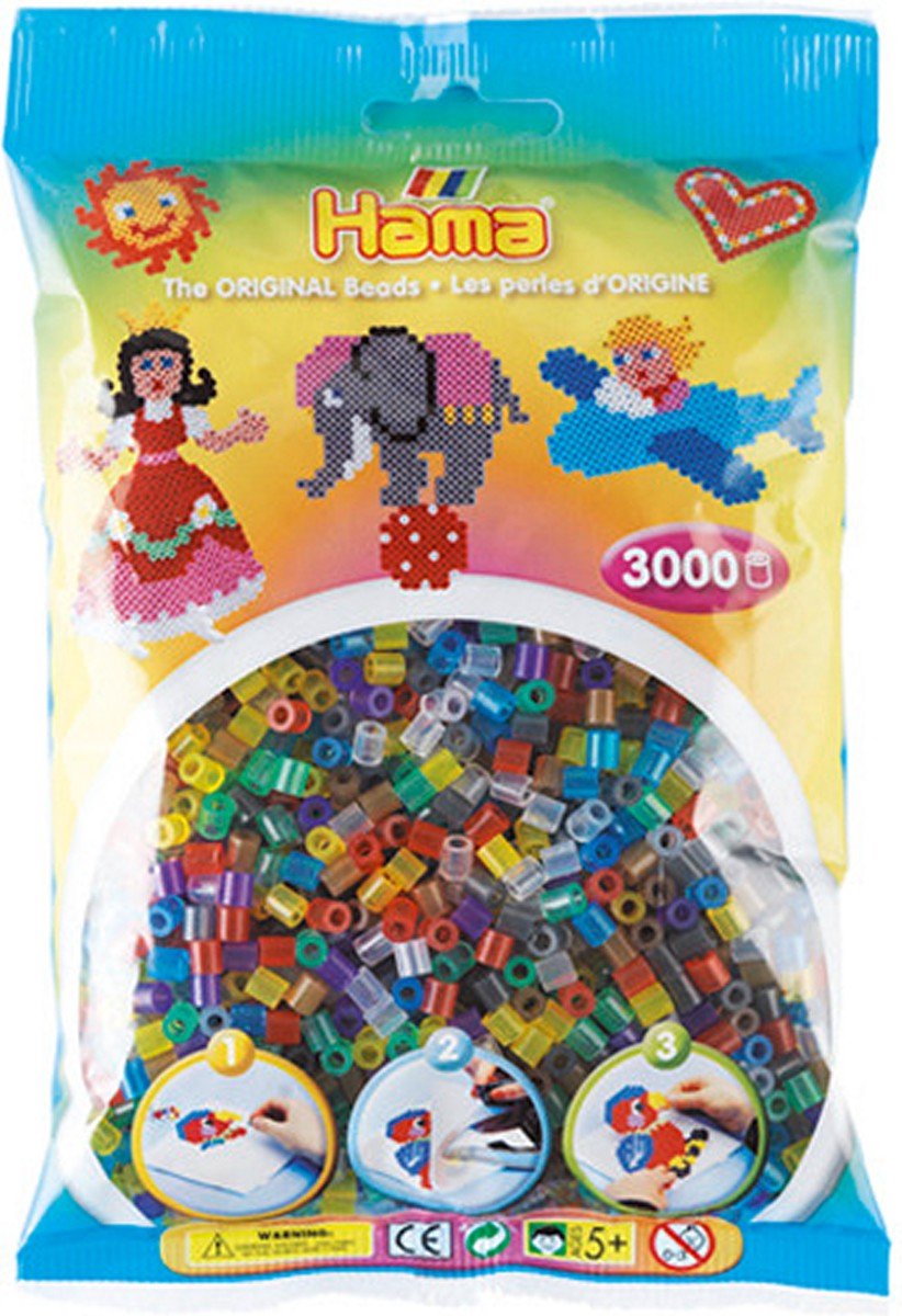 Hama 2675300 Strijkkralen Transparant 3000 Stuks