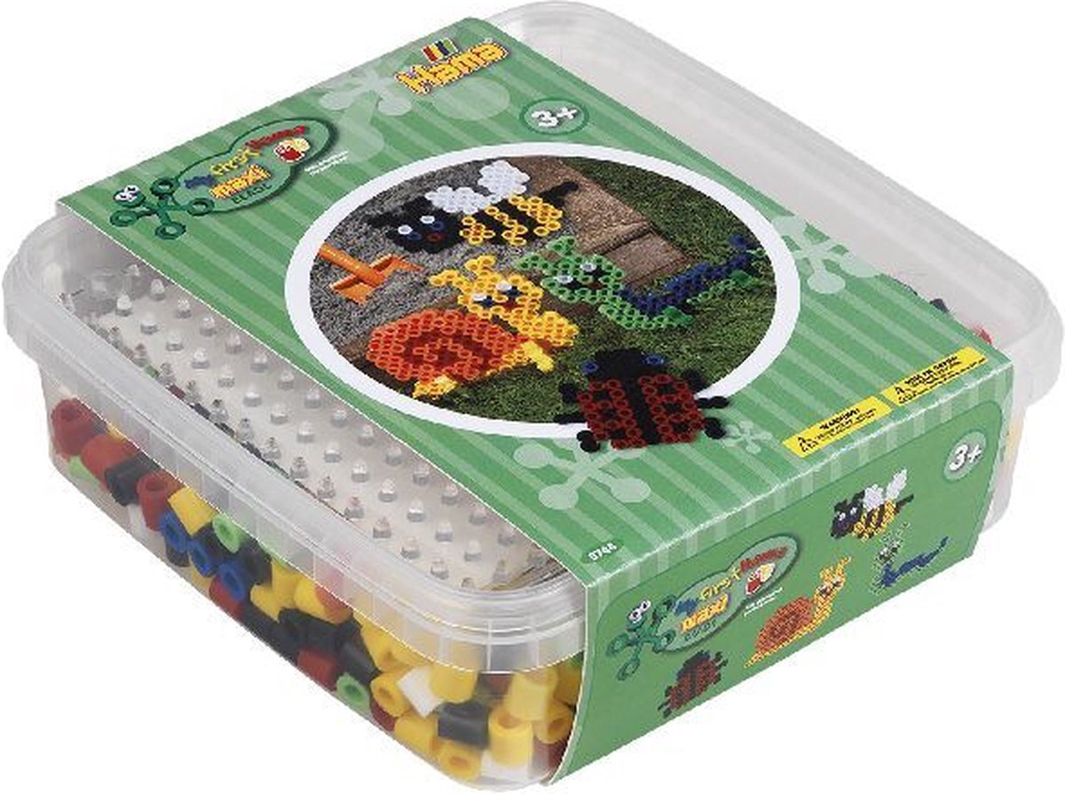 Hama 8744 Maxi Box met 600 Strijkkralen + Grondplaat