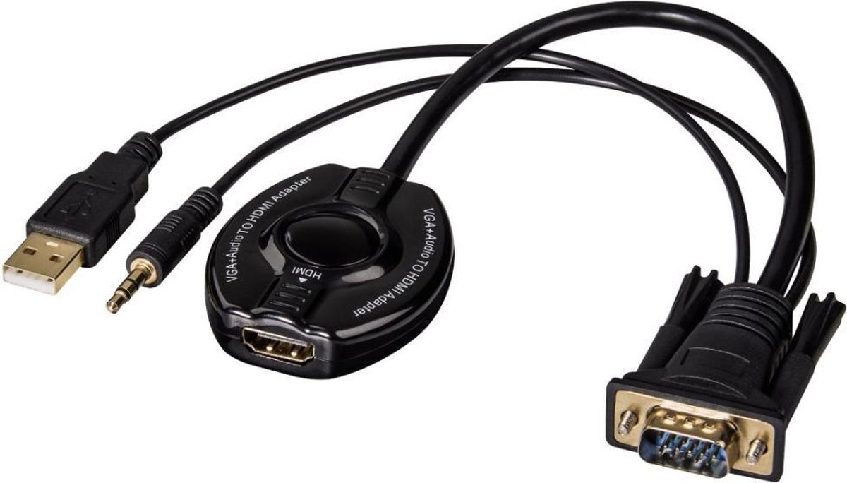 Hama AdapterVGA + Audio Naar HDMI