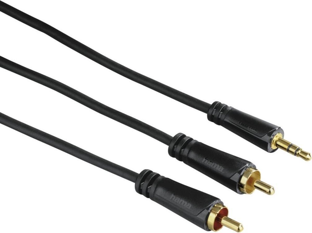 Hama Audiokabel 3,5-mm-jack-stekker - 2 Cinch-stekker Stereo Verg. 1,5 M