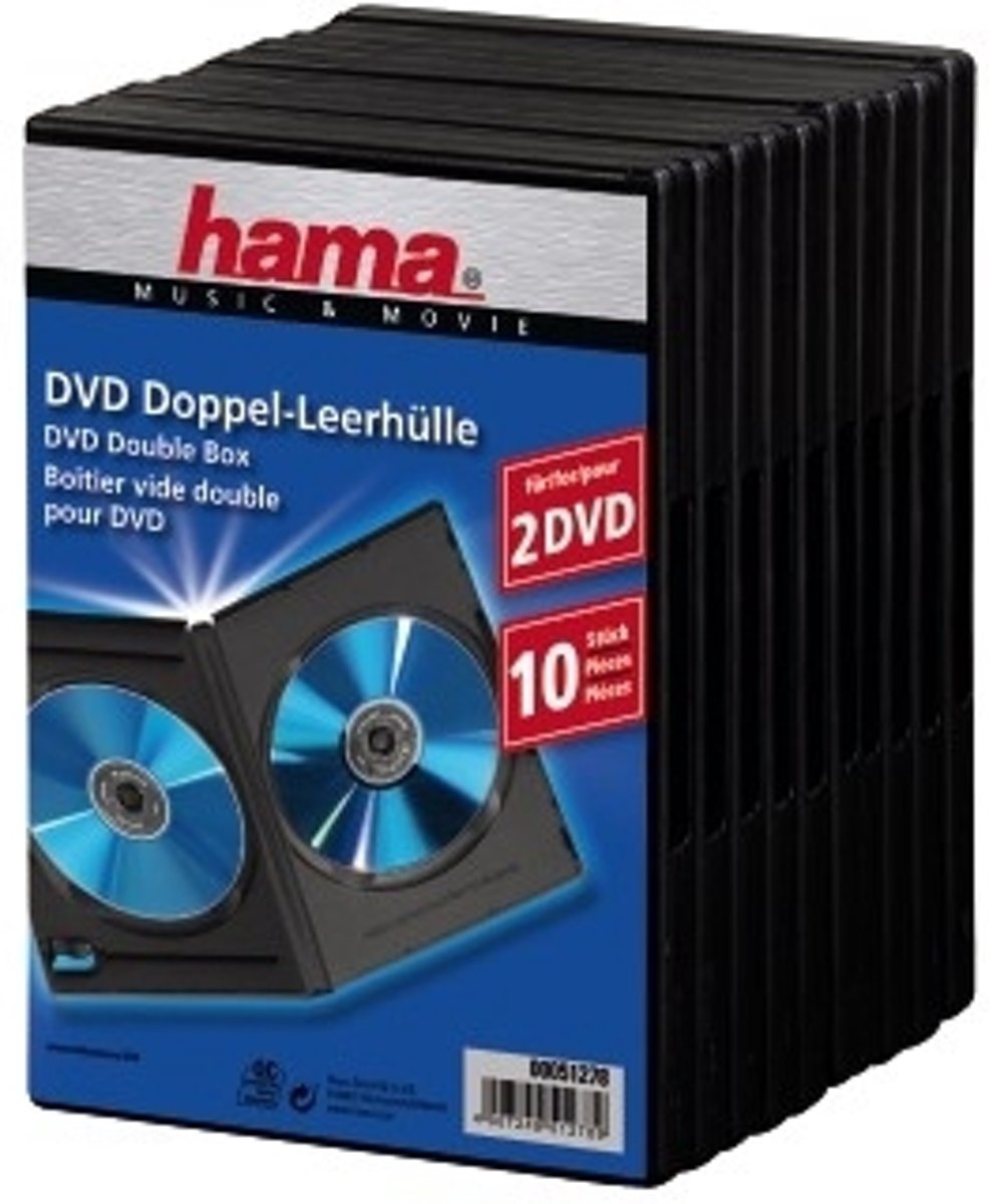 Hama Dvd-Dubbel - 10 stuks / Zwart