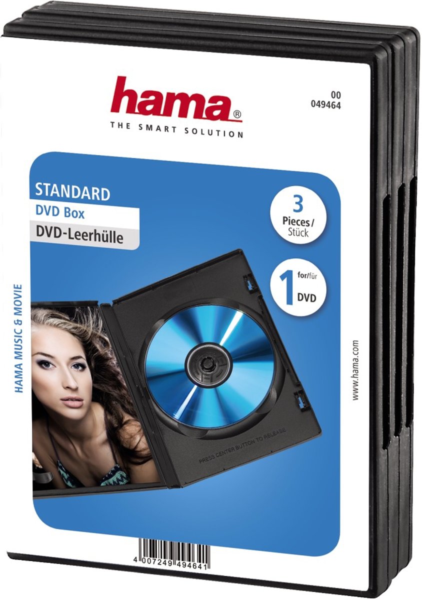 Hama Dvd Jewel Case - 3 stuks / Zwart