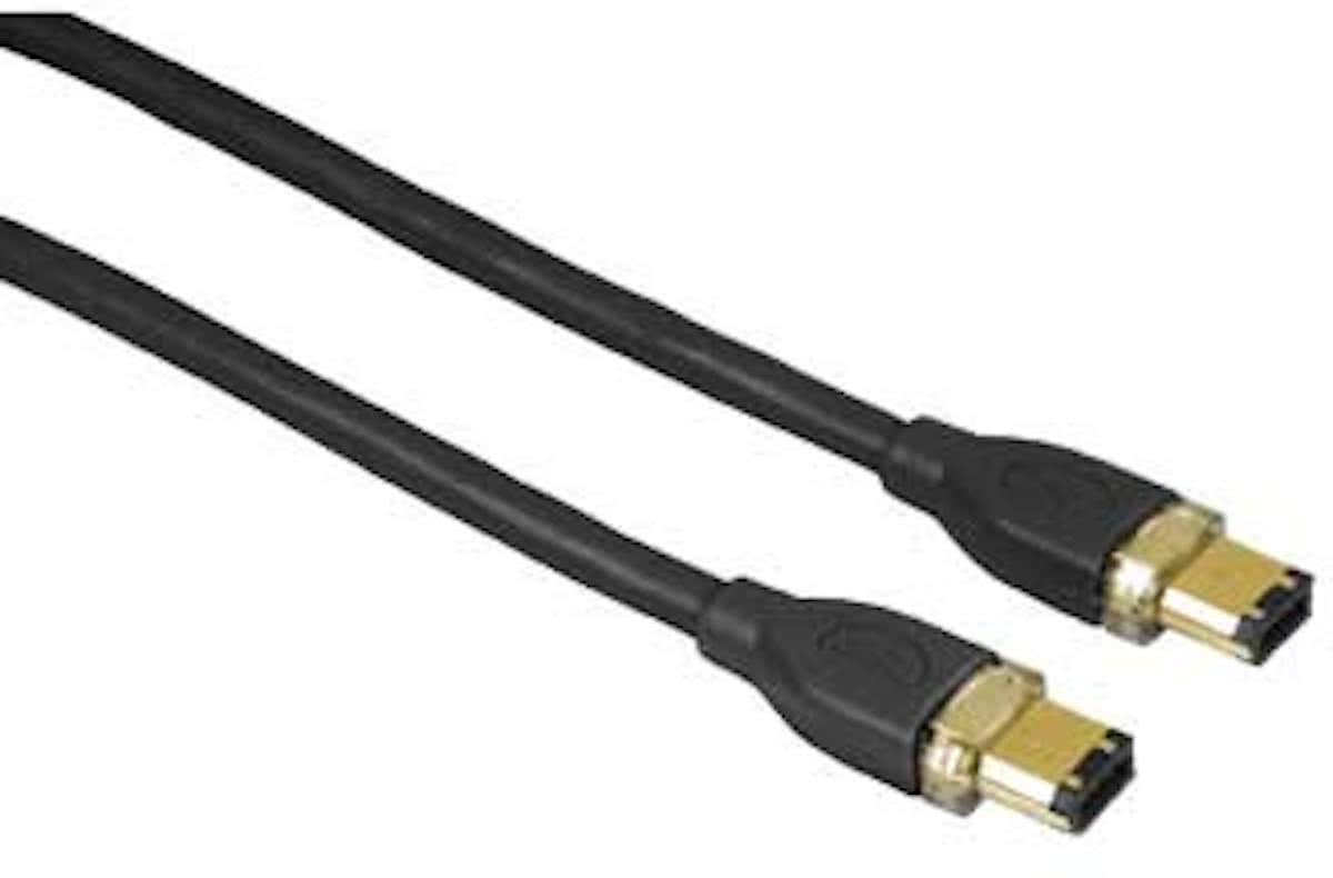 Hama FireWire Cable IEEE1394a 6-pin Plug - 6-pin Plug, 2m, black