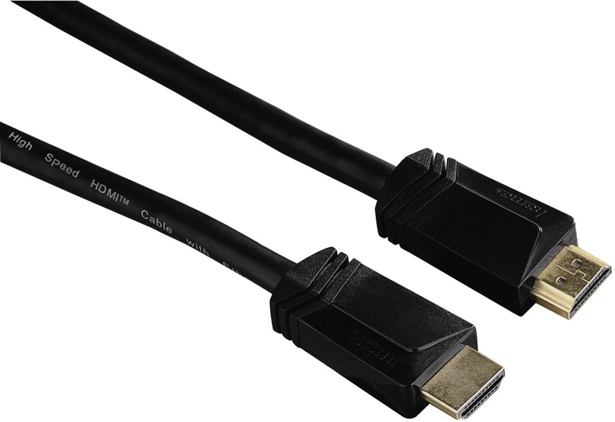 Hama HDMI, 0.3m HDMI kabel 0,3 m HDMI Type A (Standard) Zwart