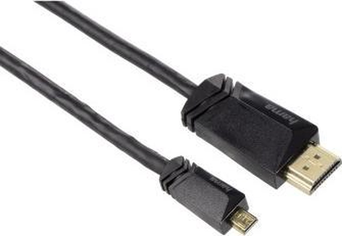 Hama HDMI kabel type A-D micro 1.5m, 3ster