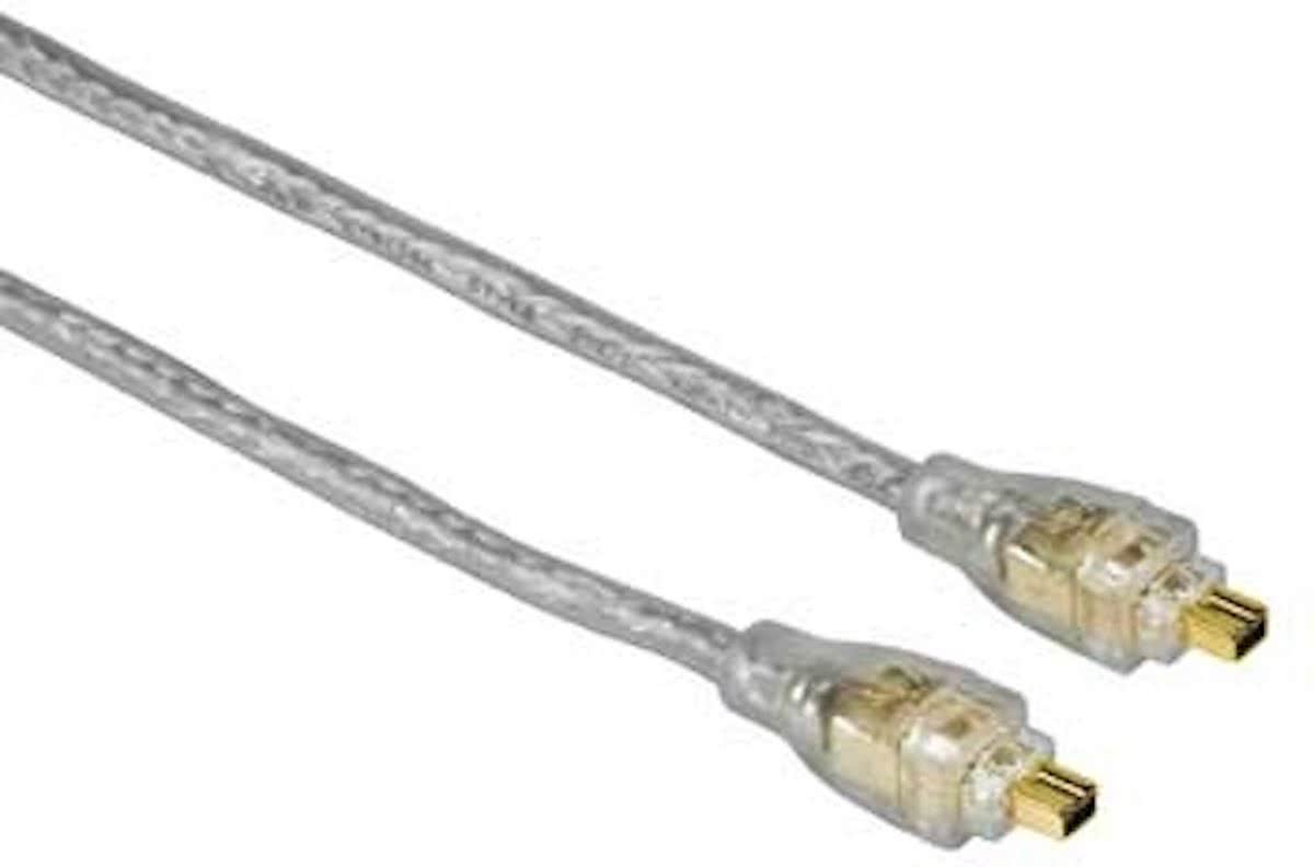 Hama IEEE1394 AV Male Plug 4-pin - 4-pin, 2 m, Transparent