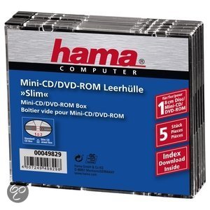 Hama Mini Cd/Dvd Slimcase - 5 stuks