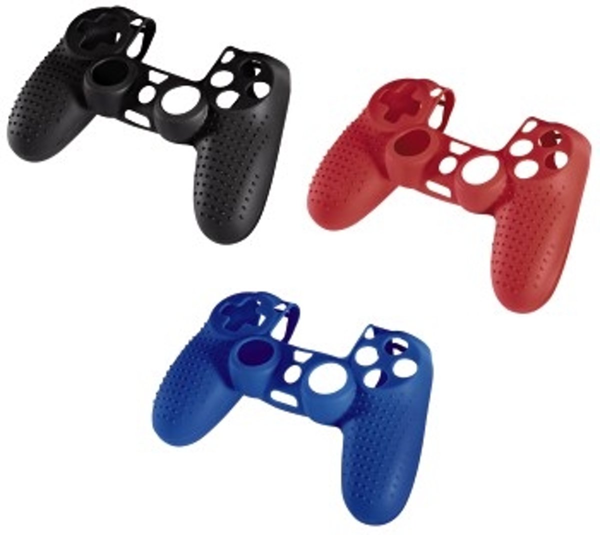 Hama Silicone Controller Beschermhoes PlayStation 4 - Zwart, Blauw Of Rood