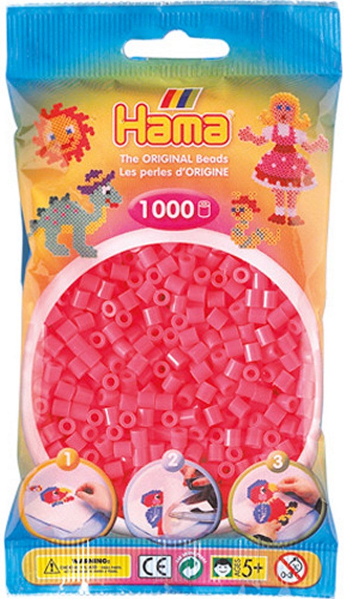 Hama Strijkkralen 1000 Stuks Cerise