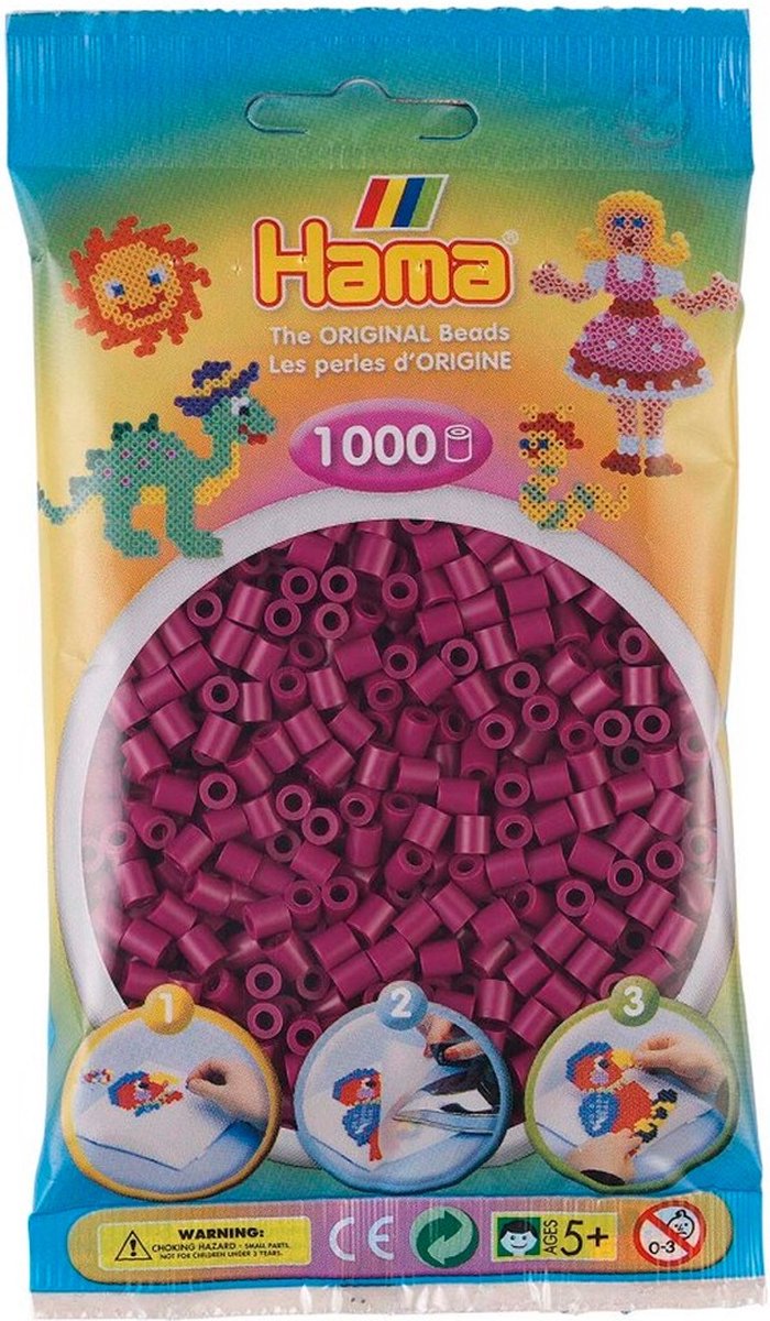 Hama Strijkkralen 1000 Stuks Pruim