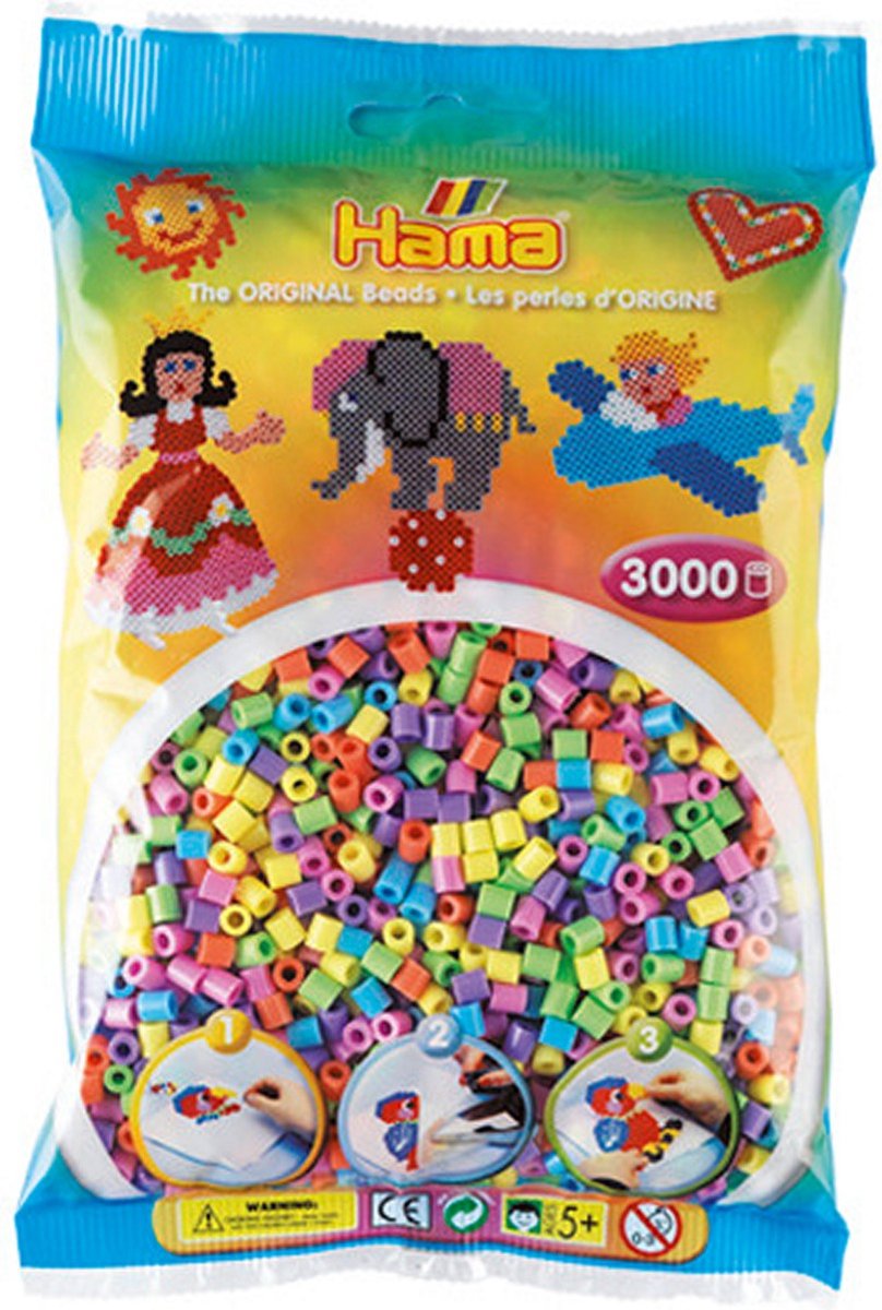 Hama Strijkkralen 3000 Stuks Pastel