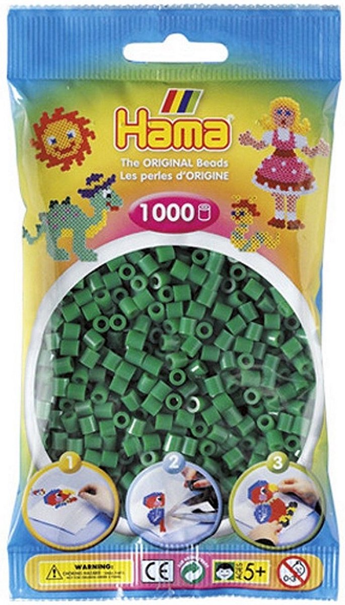 Hama Strijkkralen Groen 1000 Stuks