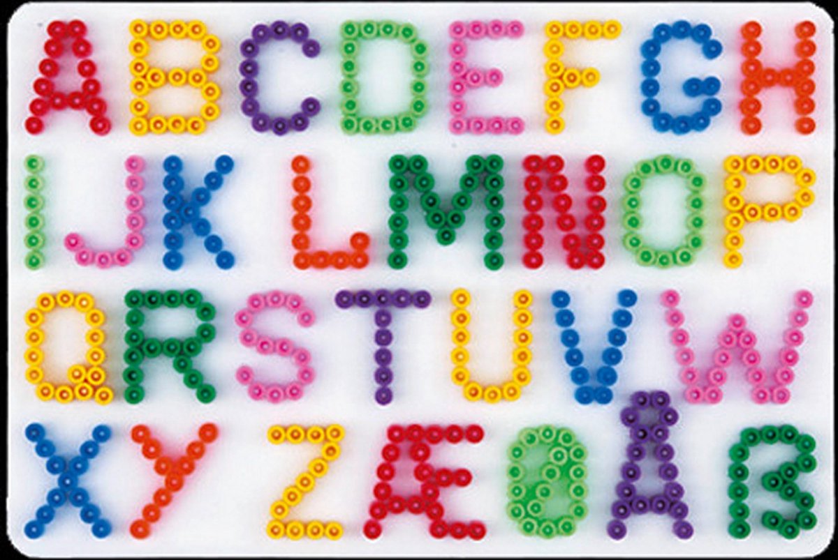 Hama Strijkkralen Grondplaat Letters Wit