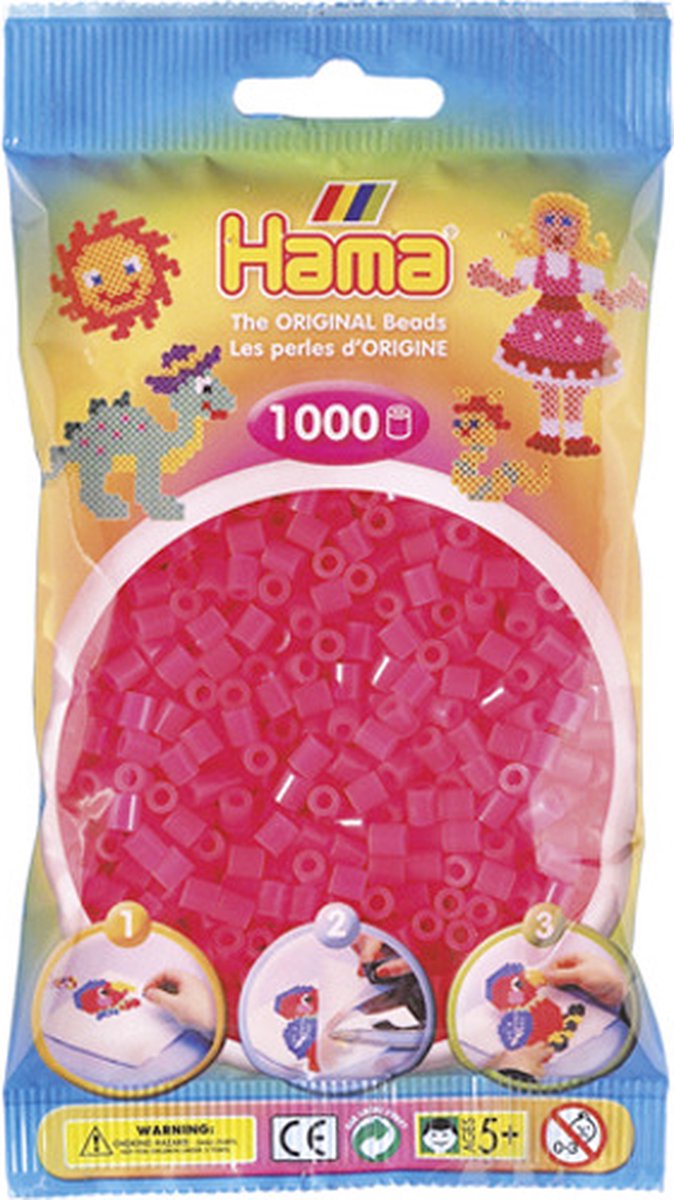 Hama Strijkkralen Hama 1000 Stuks Fuchsia