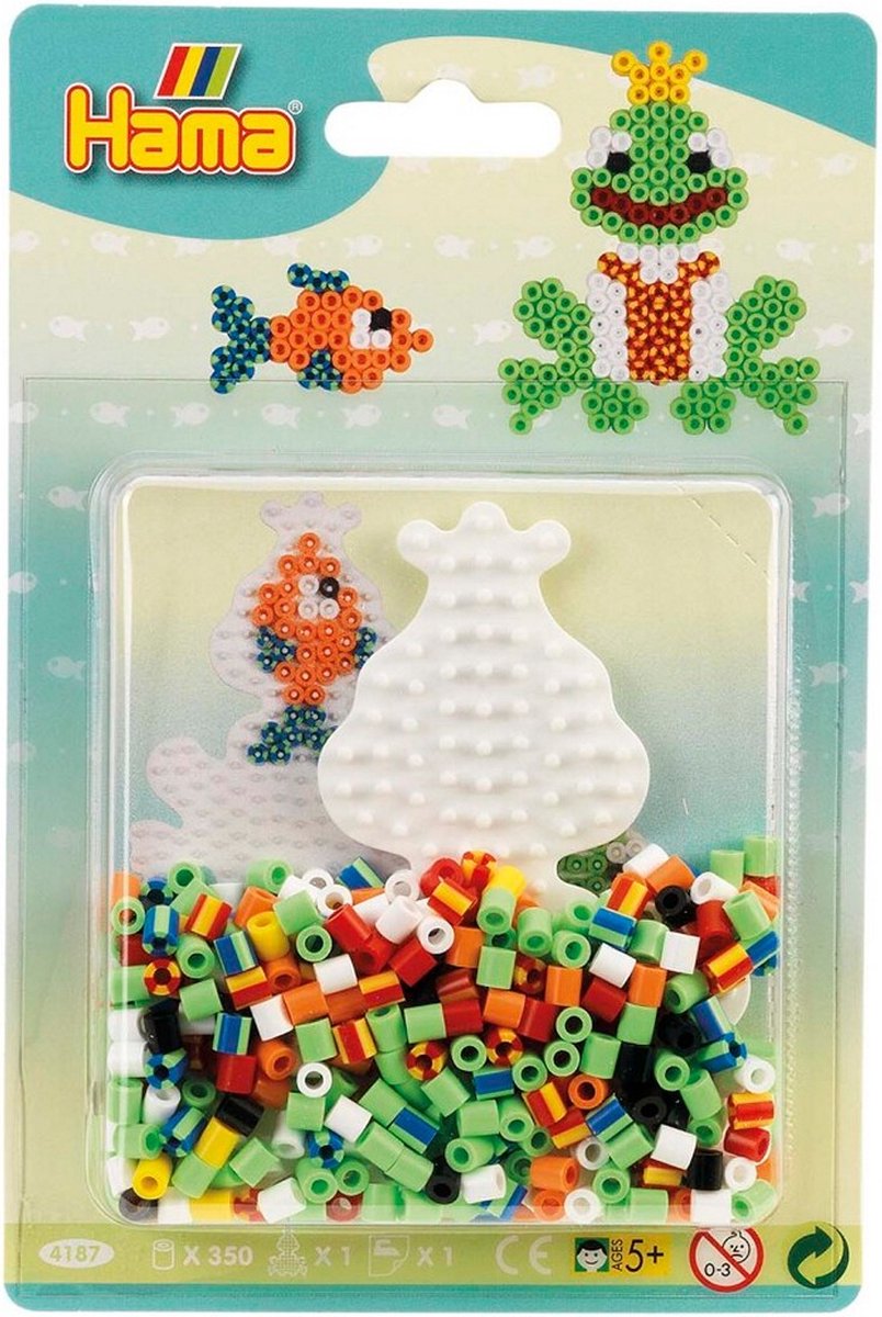 Hama Strijkkralen Kikker en Vis Set 350 Stuks