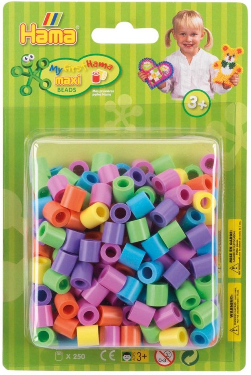 Hama Strijkkralen Maxi 250 Stuks Pastel