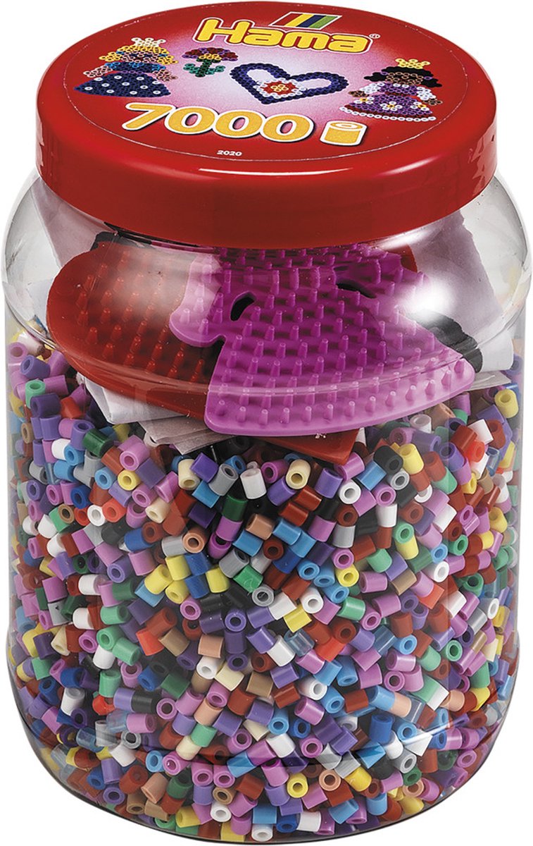 Hama Strijkkralen Multicolor met Prinses-en Hartplaat 7000 Stuks