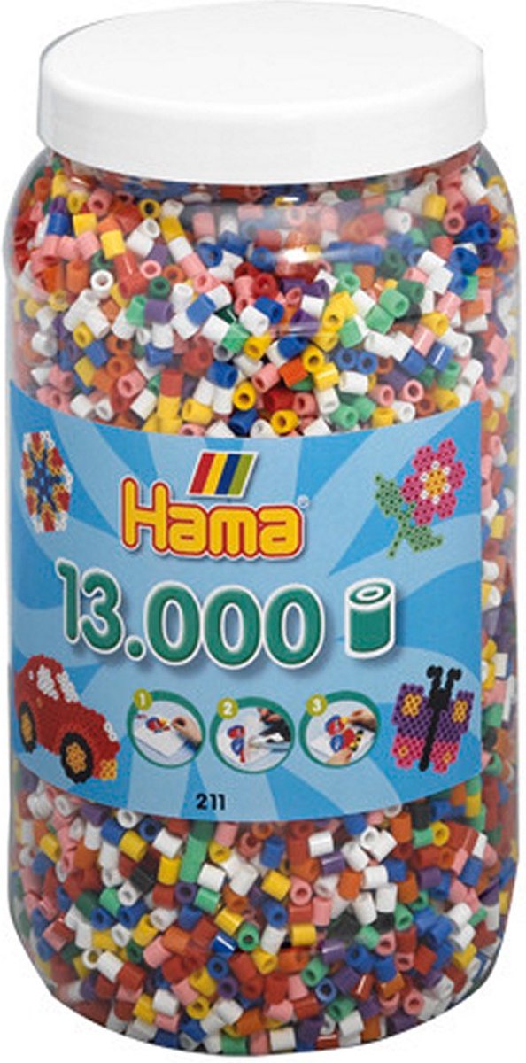 Hama Strijkkralen Pot 13000 Stuks