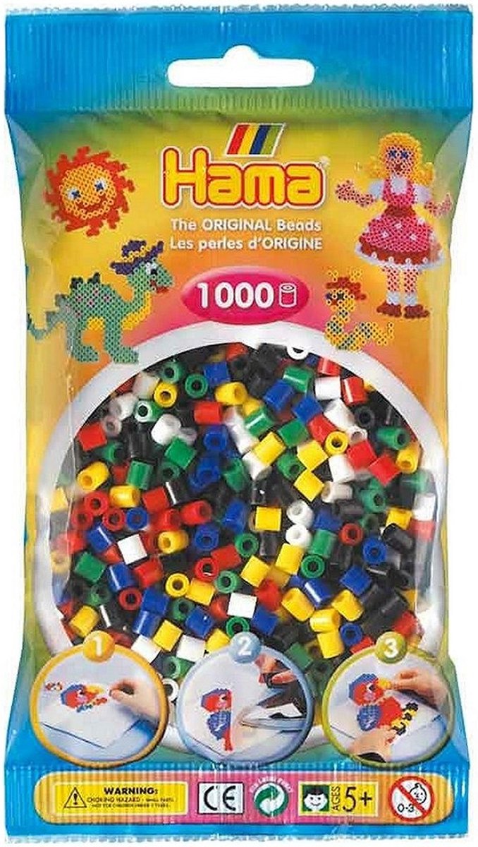 Hama Strijkkralen Primaire Kleuren 1000 Stuks