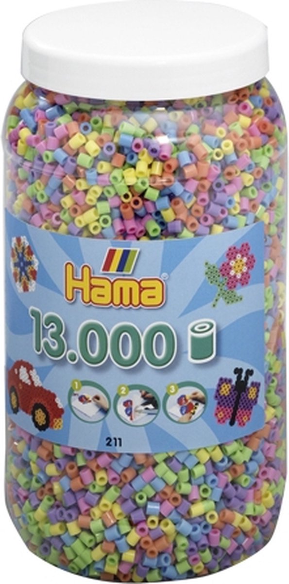 Hama Strijkkralen Ton Met 13000 Stuks Pastel