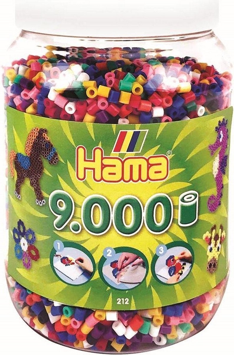 Hama Strijkkralen in Pot 9000 Stuks