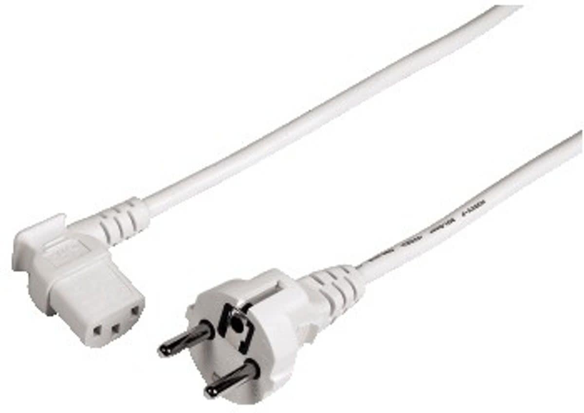 Hama Universal Mains Lead / 90° socket, 5 m, white 3m Wit electriciteitssnoer