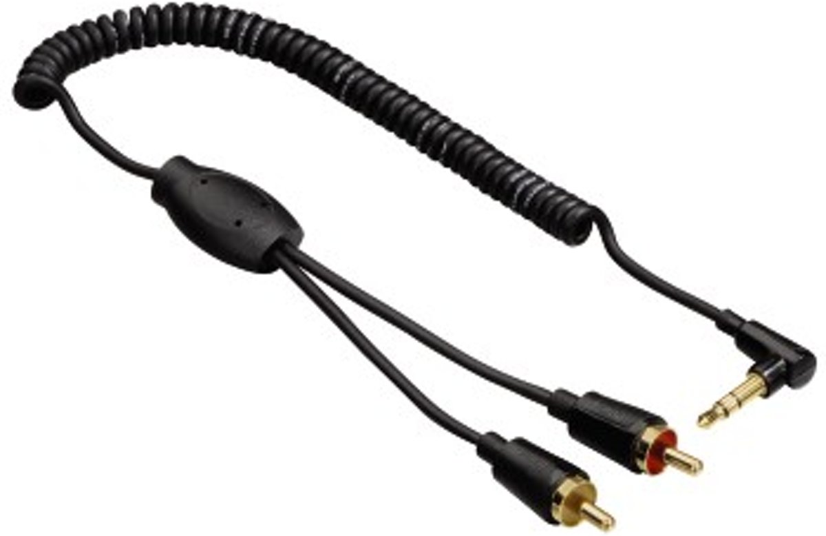 Hama audio kabel flexi slim 3.5mm - 2cinch 0.75m, 3ster