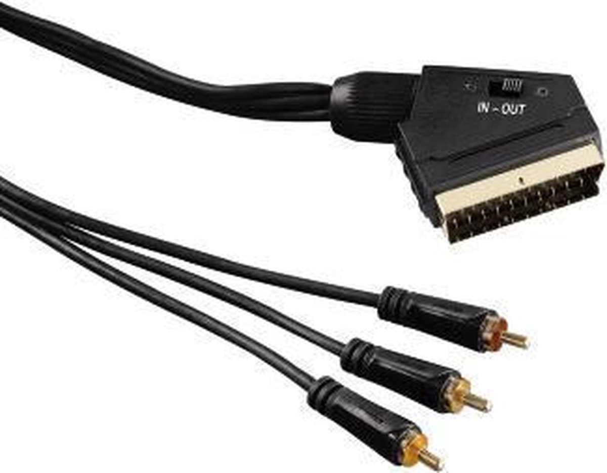 Hama audio/video kabel scart - 3cinch 1.5m, 3ster