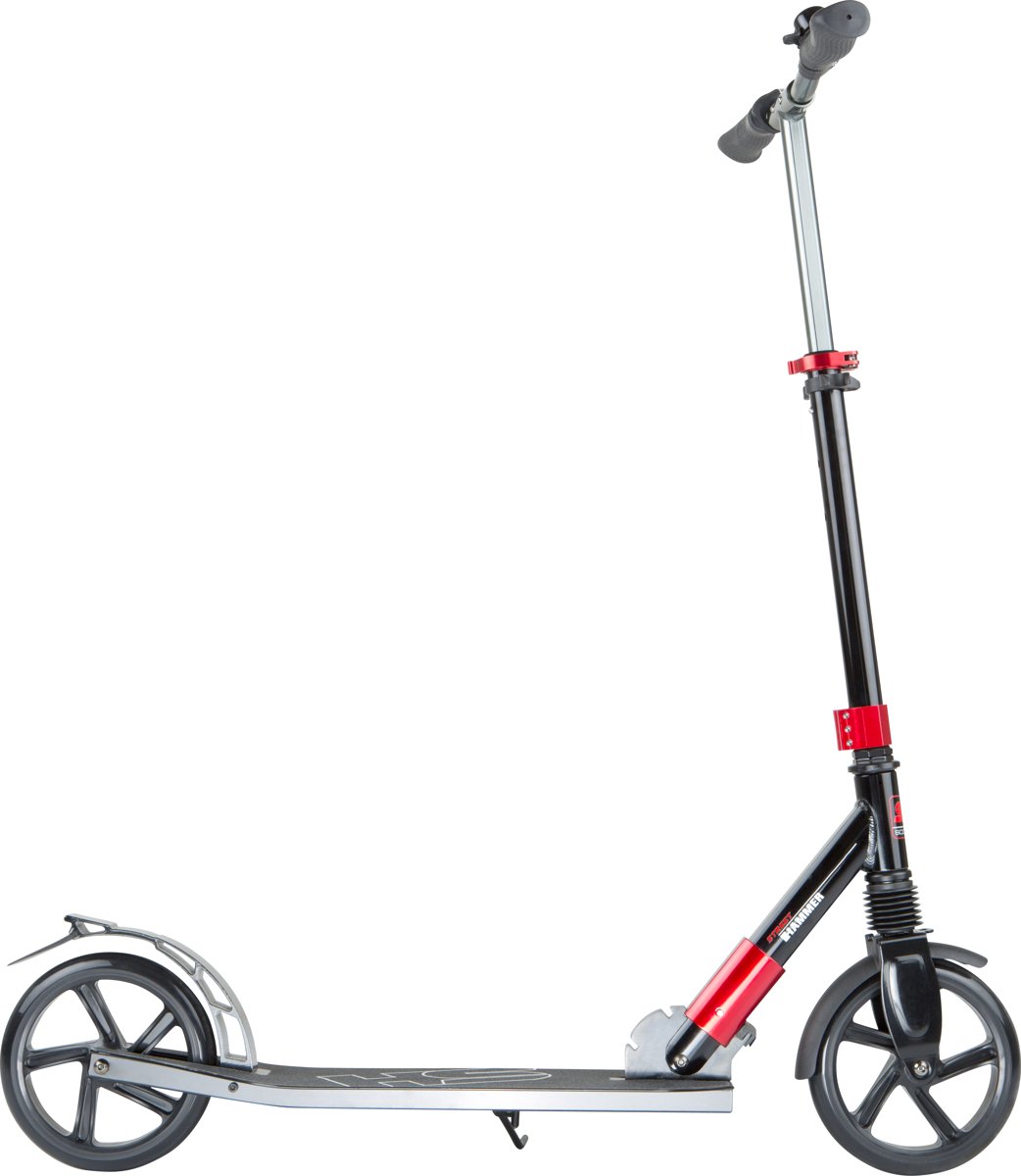 Hammer Street Scooter RX5 - Voor Kids - Inklapbaar - Zwart/Rood - met LED verlichting - 93 cm