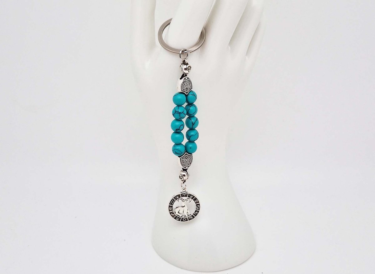 Handgemaakte Natuurstenen Sleutelhanger 