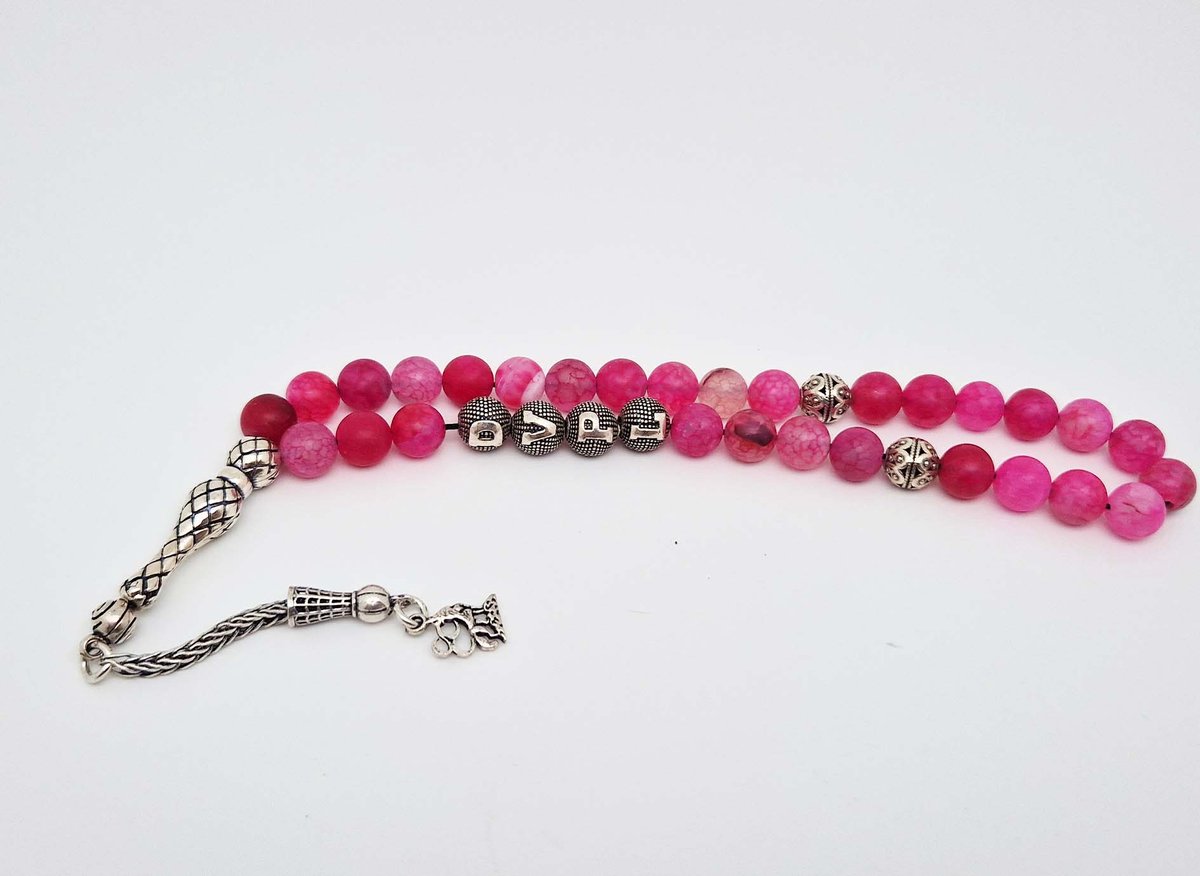  e Tasbih Naam Natuursteen met zilver 925 - Natuursteen 