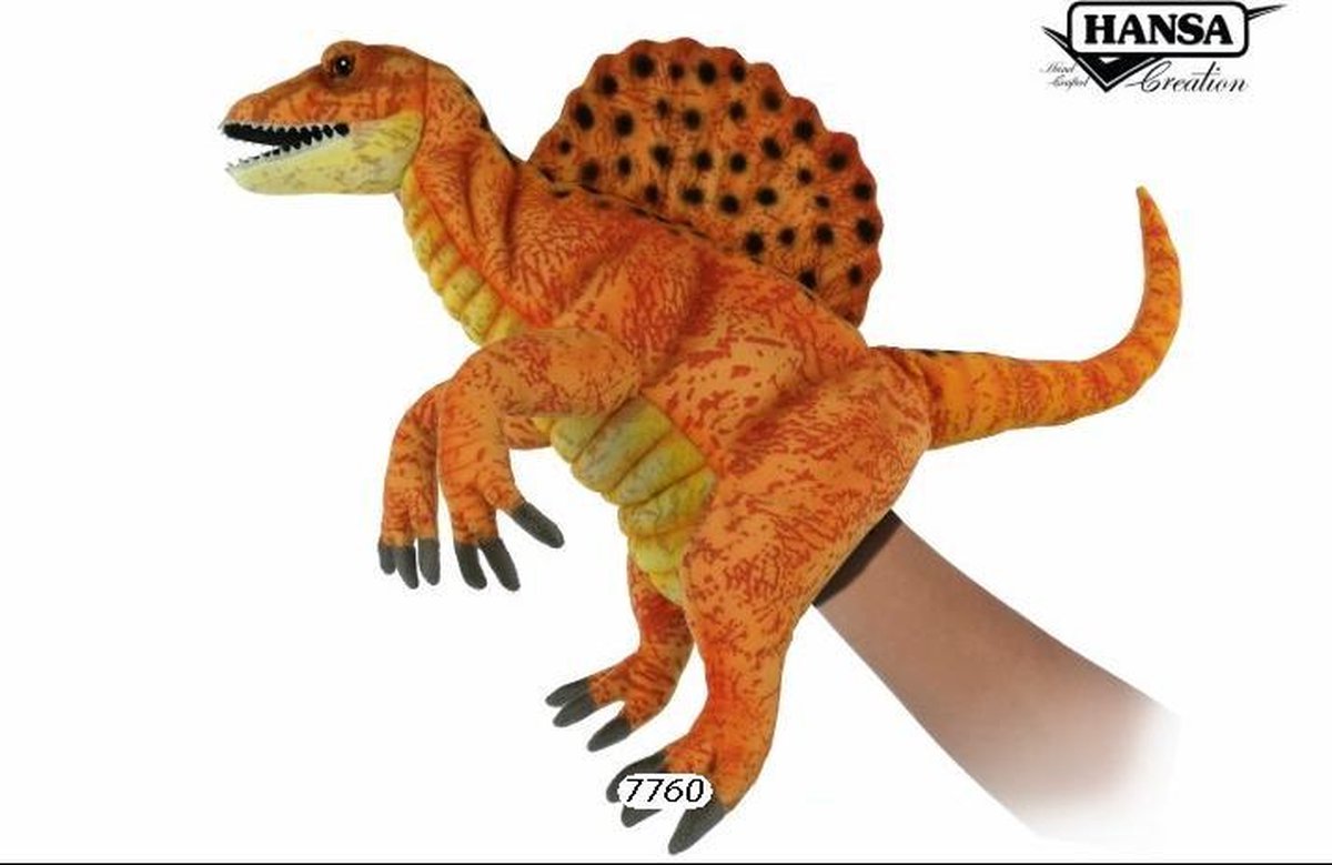 Spinosaurus handpop goudgeel