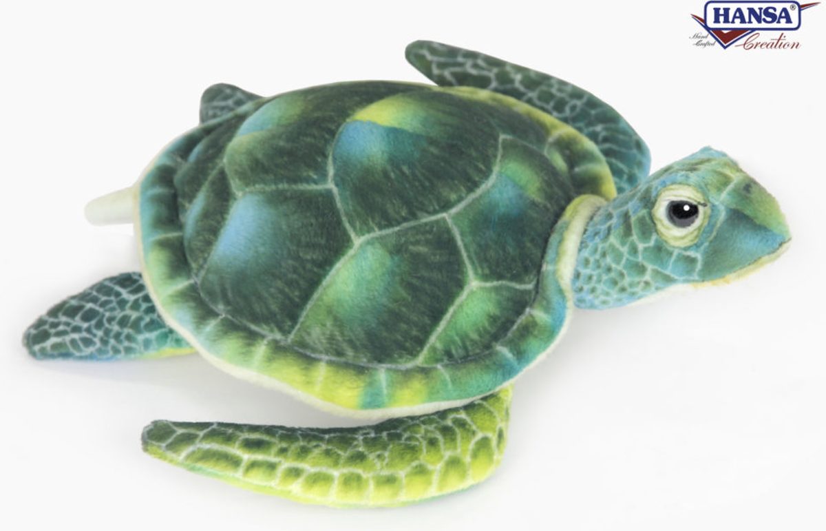 Pluche Groene Schildpad, Hansa, art.7255