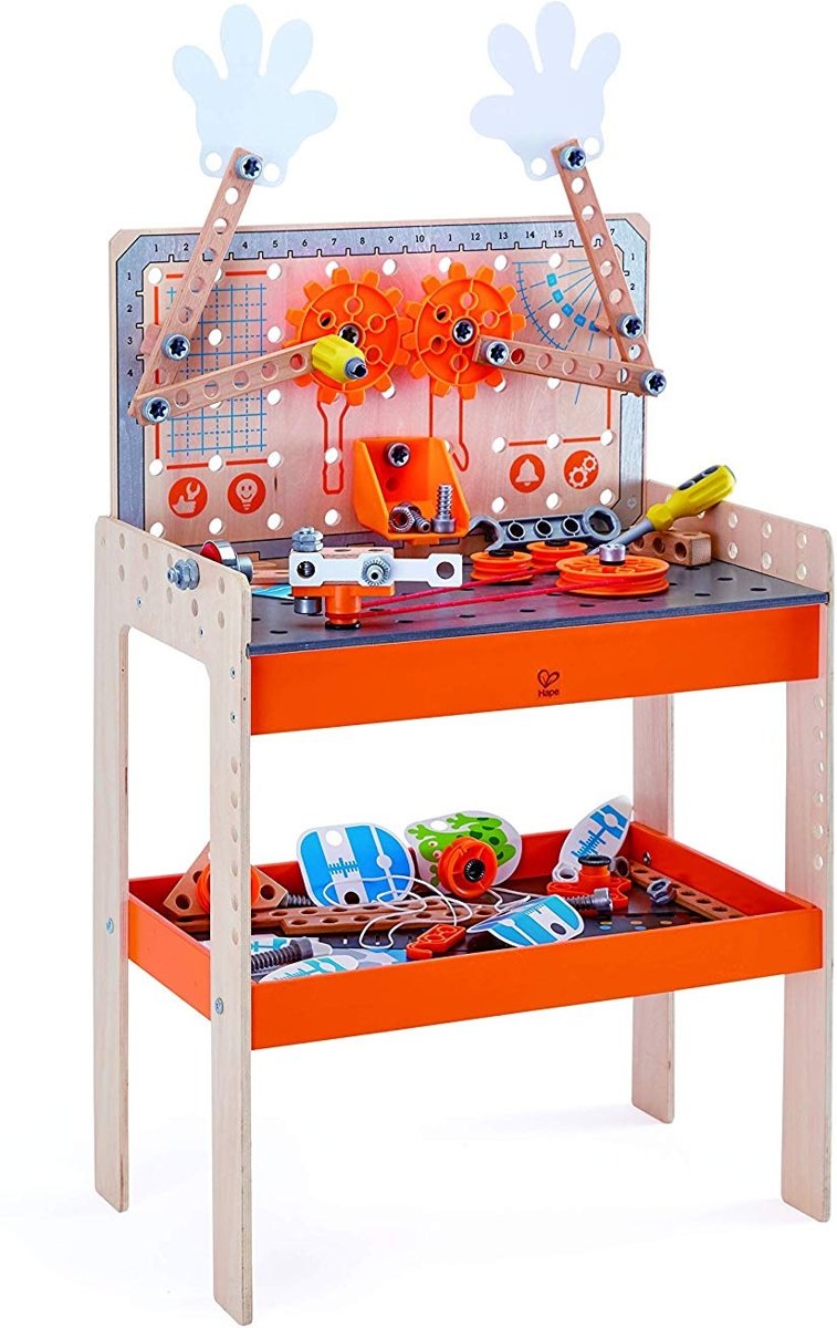 Hape Houten Werkbank Deluxe Scientific 79-delig